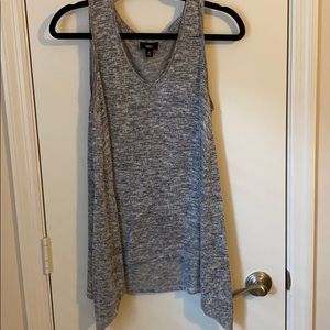 Heather gray flowy tank top size medium